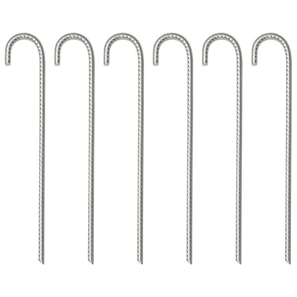vidaXL Колчета за палатка 6 бр 37 см &Oslash;10 мм поцинкована стомана