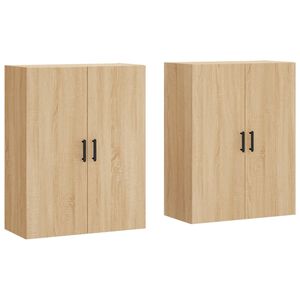 vidaXL Стенни шкафове, 2 бр, дъб сонома, 69,5x34x90 см
