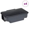 vidaXL Капани за мишки, 4 бр., черни, 22x12,5x7,5 см