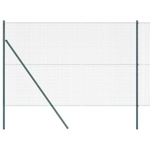 vidaXL Стълб за ограда. Зелен