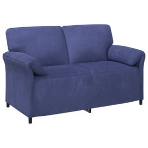 vidaXL Двуместна софа Полицейско синьо 158 x 83 x 95 см Кадифе
