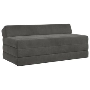 vidaXL Сгъваем диван легло Тъмносиво 120 x 60 x 49 cm Текстил