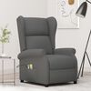 vidaXL Wingback електрически масажен стол, тъмносив, текстил