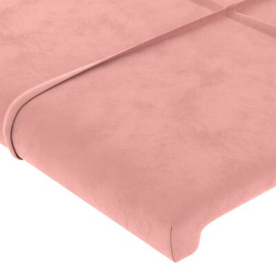 vidaXL Горна табла за легло, розова, 80x5x78/88 см, кадифе
