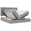 vidaXL LED легло за съхранение с матрак Светлосиво 200 x 200 cm
