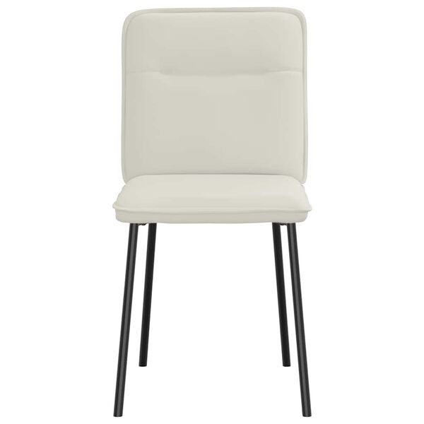 vidaXL Трапезни столове, 6 бр, кремави, кадифе