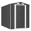 vidaXL Градинска барака антрацит 192x274x223 см поцинкована стомана