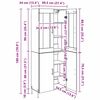 vidaXL Висок шкаф Старо дърво 69,5 x 34 x 180 см Инженерно дърво