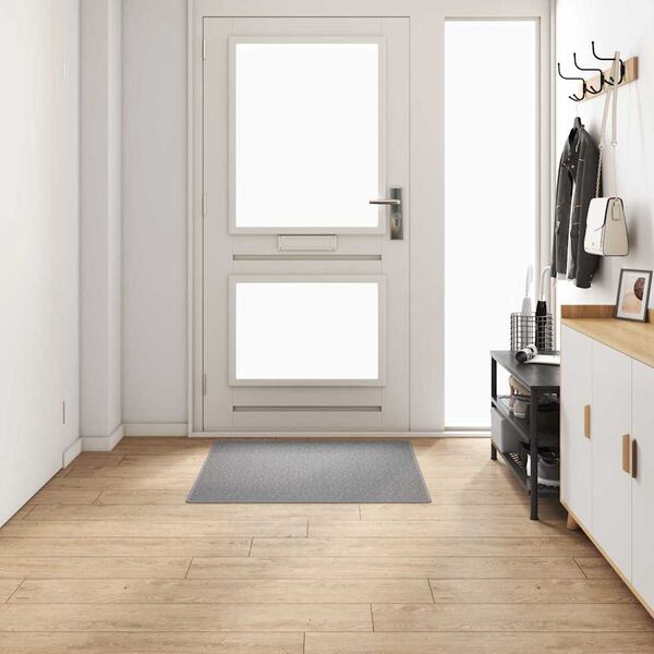 vidaXL Килим пътека Светлосиво 100 x 100 cm 100% Полипропилен