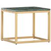 vidaXL Кафе маса зелена 40x40x35 см естествен камък мраморна текстура