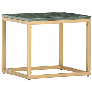 vidaXL Кафе маса зелена 40x40x35 см естествен камък мраморна текстура