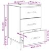 vidaXL Нощен шкаф с чекмедже Дъб 40 x 40 x 66 см Инженерно дърво