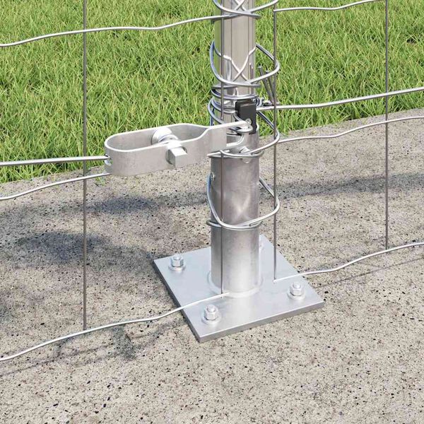 vidaXL Ограда с пост Сребрист 0,8 x 10 m Стомана