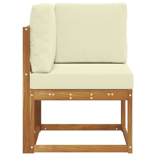 vidaXL Външен ъглов диван Солидно акациево дърво