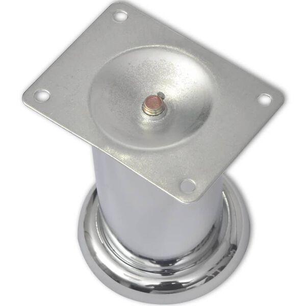 4 Кръгли крака за диван, хром, 60 мм