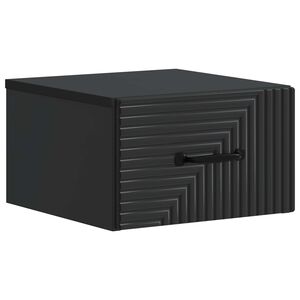 vidaXL Спален шкаф с монтаж на стена Черно 34,5 x 33 x 20 см
