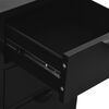 vidaXL Бюфет, черен, 75x35x70 см, стомана и закалено стъкло