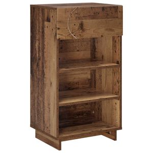 vidaXL Шкаф за обувки 48 x 38 x 87,5 см Инженерно дърво Старо дърво