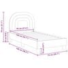 vidaXL Легло за малко с главна дъска с таблото Крем 70 x 140 cm Кадифе