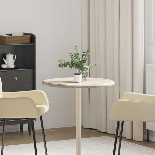 vidaXL Плот за маса, сив, &Oslash;60x2,5 см, мрамор