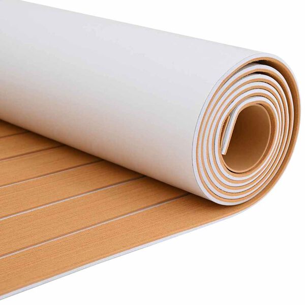 vidaXL Корабно покритие Кафяво и бяло 240 x 60 cm EVA пяна