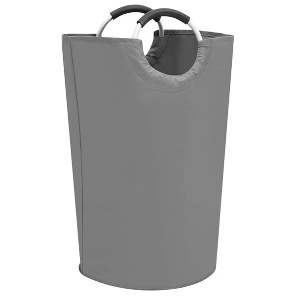 vidaXL Кош за сортиране на пране, сив