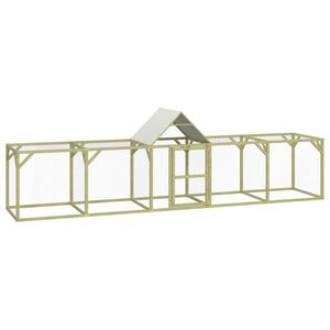 vidaXL Кокошарник 500x100x150 см импрегниран бор масив