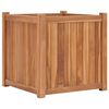 vidaXL Повдигната леха, 50x50x50 см, тиково дърво масив