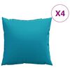 vidaXL Възглавници за диван, 4 бр., сини, 60x60 см, плат
