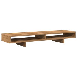 vidaXL Поставка за монитор, дъб артизан, 100x27x15 см, инженерно дърво