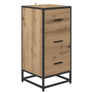 vidaXL Служебен шкаф Дъб 35.5 x 35 x 76 см