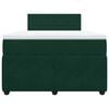 vidaXL Боксспринг легло с матрак, тъмнозелено, 120x190 см, кадифе