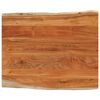 vidaXL Плот за бюро, 100x80x2,5 см, правоъгълен, акация масив, жив ръб