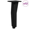 vidaXL Стативни крака 12 бр. Черно 40 x 40 x 100 мм Желязо