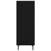 vidaXL Сайдборд, черен, 34,5x32,5x90 см, инженерно дърво