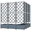 vidaXL Градинска саксия 5 pcs Светло сиво 120 x 120 x 125,5 см Стомана