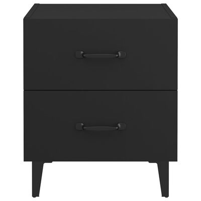 vidaXL Нощно шкафче, черно, 40x35x47,5 см