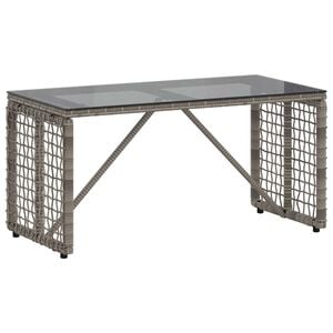 vidaXL Маса за открито Сив и черен 80 x 40 x 40 cm