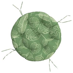 vidaXL Кръгла възглавница на листа &Oslash; 60 x11 см Оксфорд плат