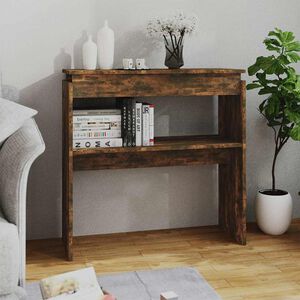 vidaXL Конзолна маса, опушен дъб, 80x30x80 см, инженерно дърво