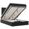 vidaXL Османска легло с матрак&LED, черно, 120x200 см, изкуствена кожа