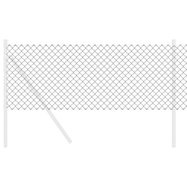 vidaXL Оградa от мрежа Сив 10 x 0,4 m Стомана