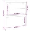 vidaXL Горна табла за легло, сива, 95,5x4x100 см, бор масив