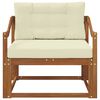 vidaXL Среден диван за открито Солидно акациево дърво Естествен