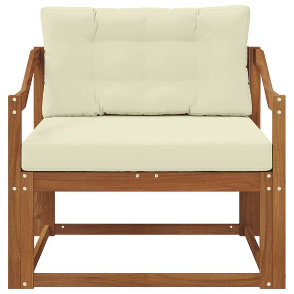 vidaXL Среден диван за открито Солидно акациево дърво Естествен