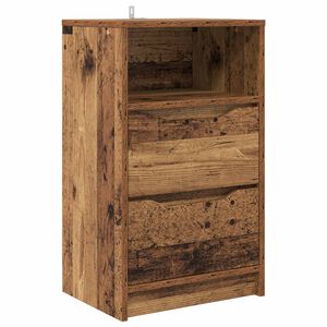 vidaXL Нощно шкафче Старо дърво 40 x 30 x 467 см Инженерна дървесина