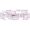 vidaXL Комплект дивани за открито 6 pcs Натурален и Крема