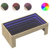 vidaXL Маса за кафе с Infinity LED, сонома дъб, 90x50x30 см