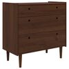 vidaXL Плика BILBAO Тъмен карамел 90 x 45 x 89 см