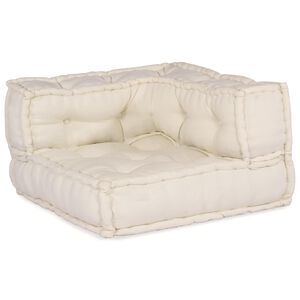 vidaXL Модулен диван Текстил Кремаво 210 x 140 x 56 см